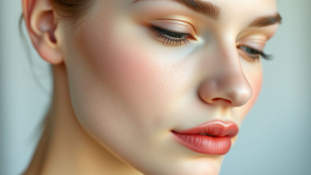 Close-up of youthful skin after non-surgical injectables treatment