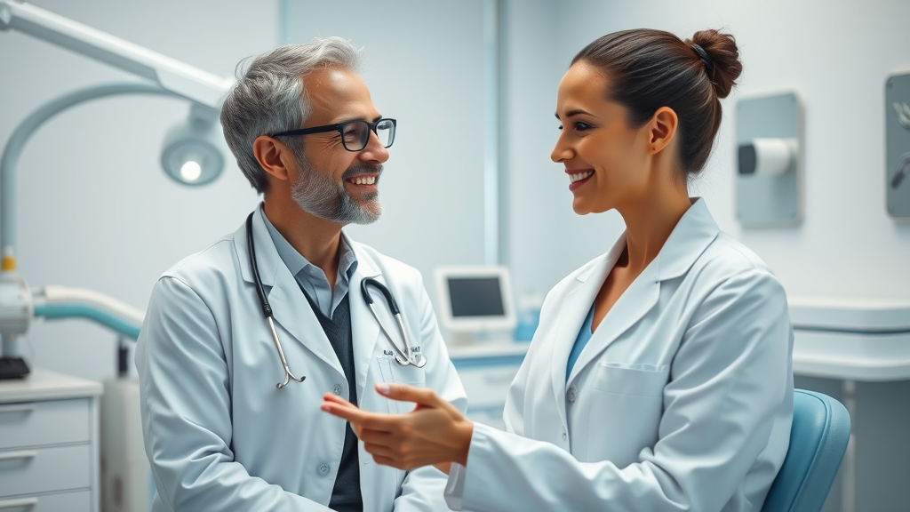 Expert consulting about non surgical skin treatments in modern clinic
