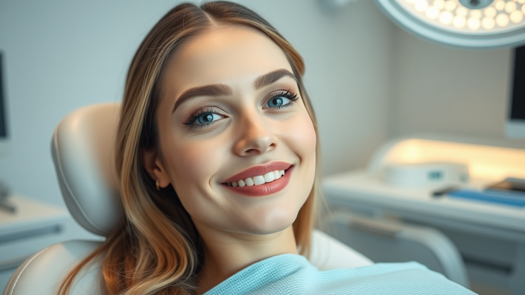 Young woman at a top clinic for minimally invasive procedures.