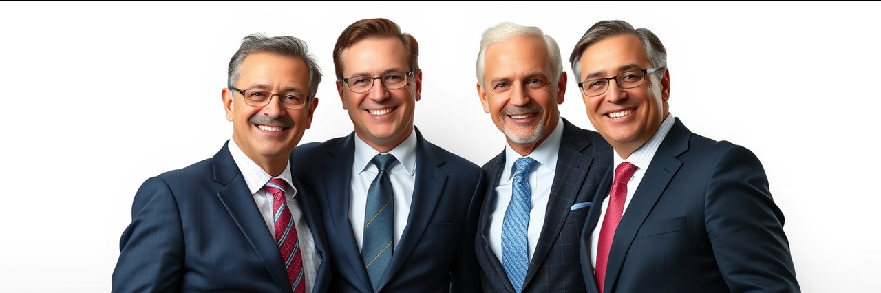 Professional team at medspa facial injectables Miami in business suits smiling