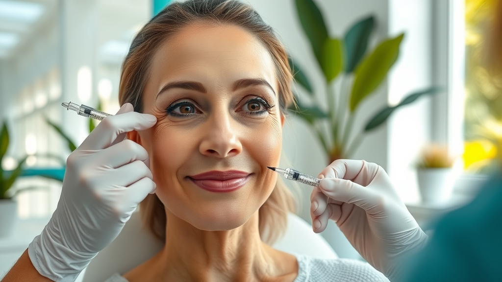 MedSpa facial injectables Miami: patient receiving facial rejuvenation in modern clinic.