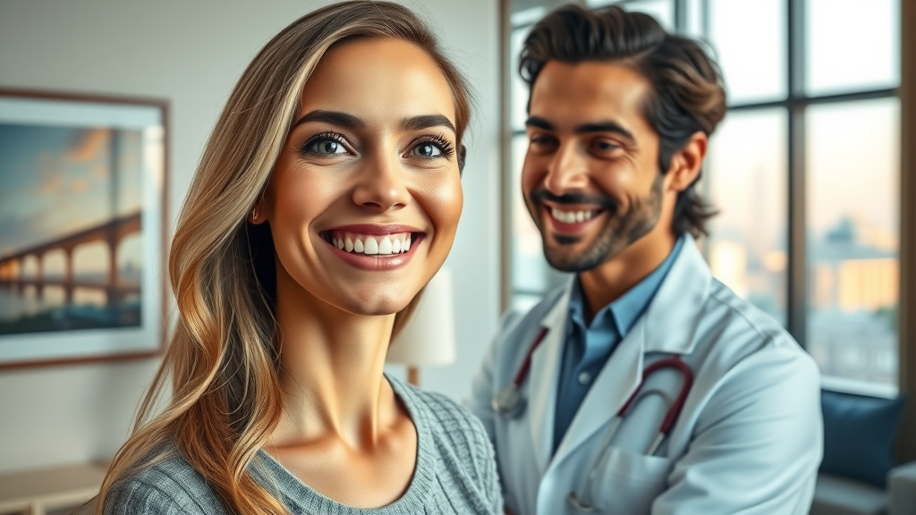 Satisfied patient with expert rhinoplasty results in Atlanta cosmetic surgery clinic