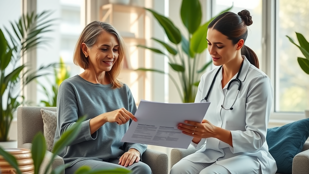 Patient and surgeon discuss personalized cosmetic surgery plan at MedSpa