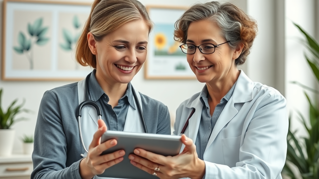 Doctor and patient discussing medical weight loss solutions in clinic