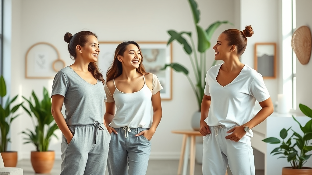 Diverse adults smiling in med spa after body contouring treatments