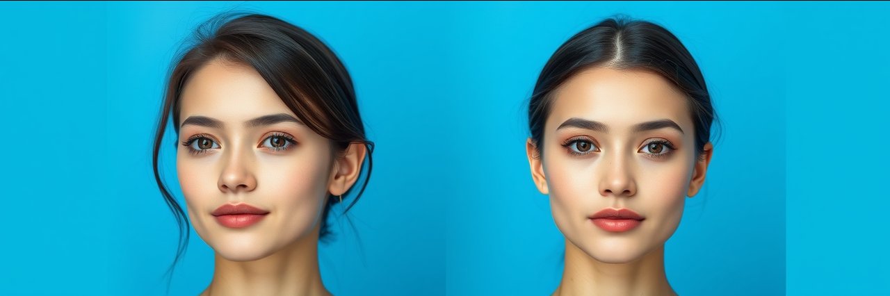 Side-by-side portraits of women before and after showcasing natraface™ techniques.