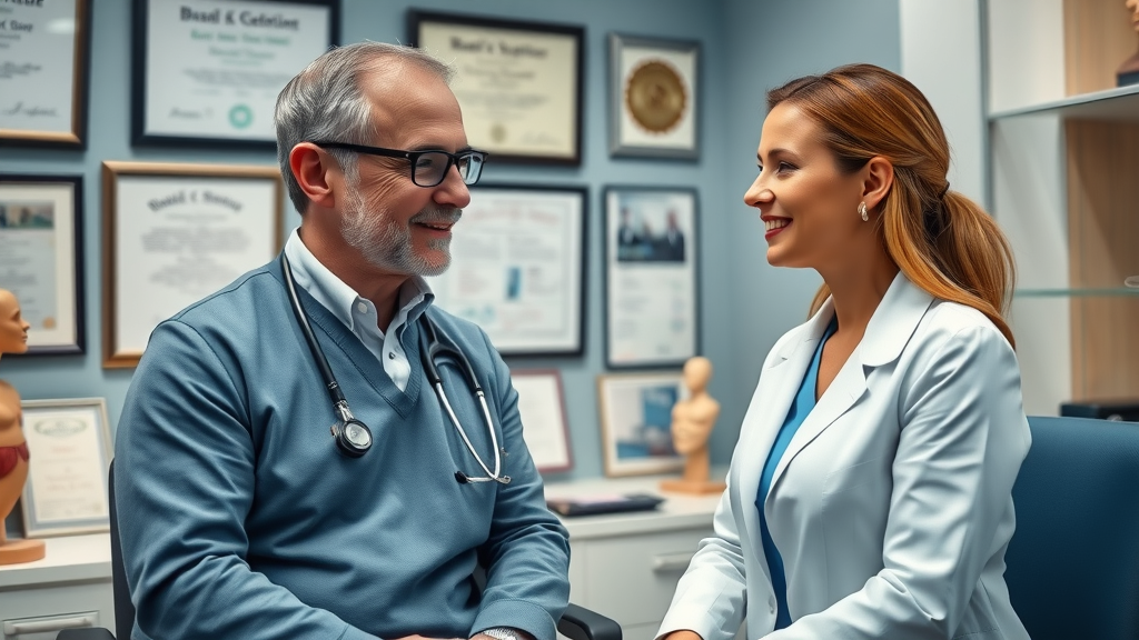 NYC plastic surgeon consults patient in high-end clinic, plastic surgery nyc experts