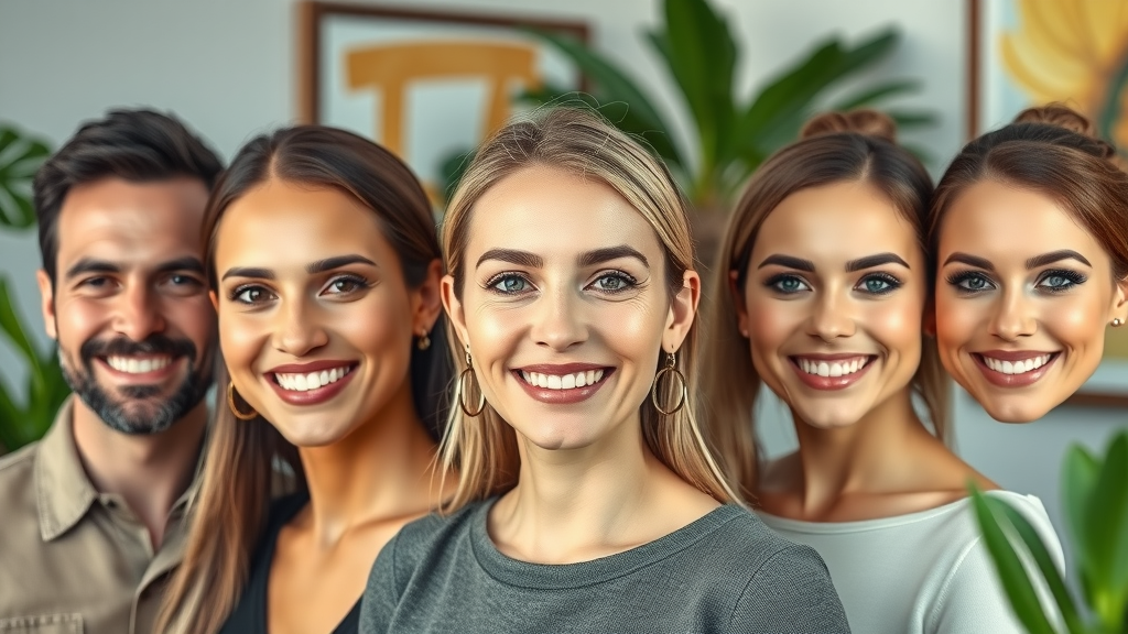 Confident adults with natural beauty after facial rejuvenation procedures clinic.