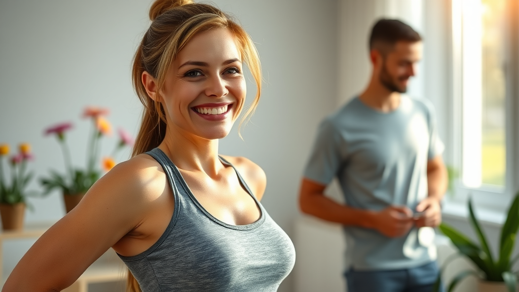 Woman regains confidence and comfort after breast reduction surgery at home