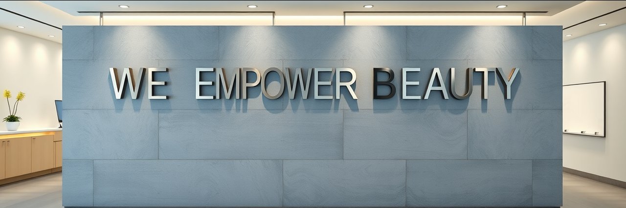 Modern clinic sign with 