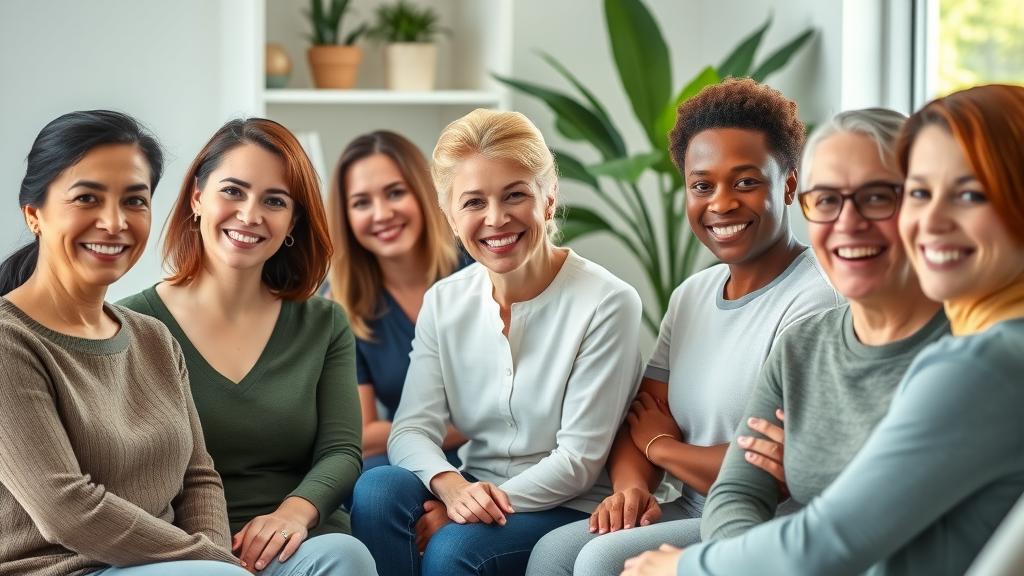 Diverse group with natural results from expert injectable facial treatments.