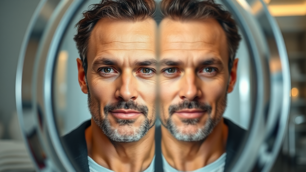 Non surgical treatment results illustrated with before and after effect.